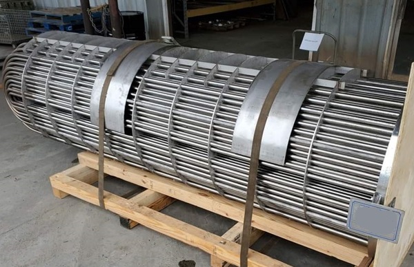 904L tube bundles for a heat exchanger.